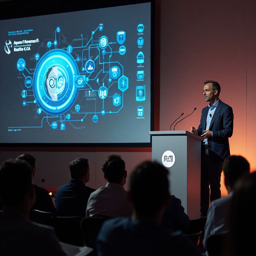 Presentazione a una conferenza di tecnologia